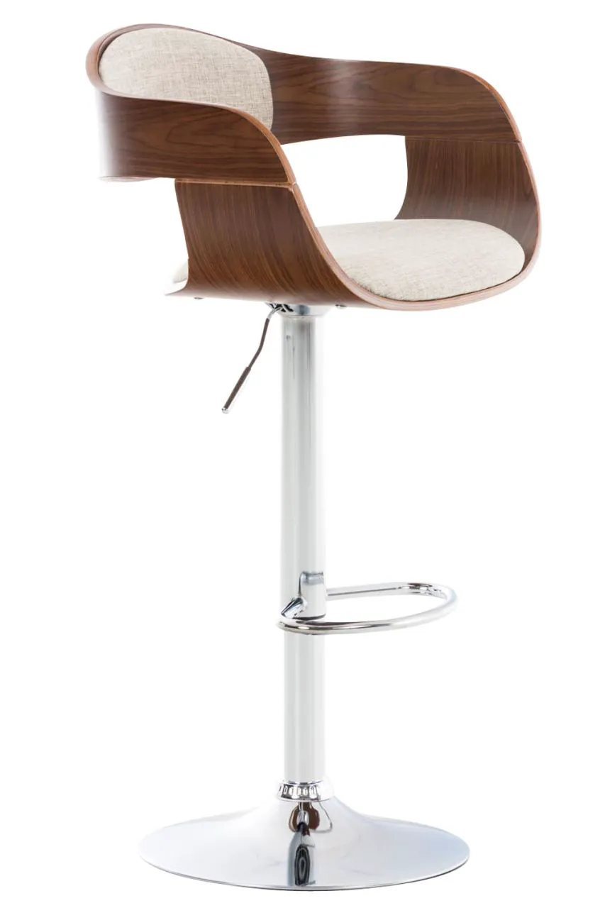 Barhocker Kingston C Stoff walnuss/creme