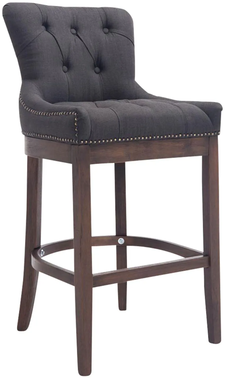 Barhocker Lakewood Stoff, Antik dunkelgrau