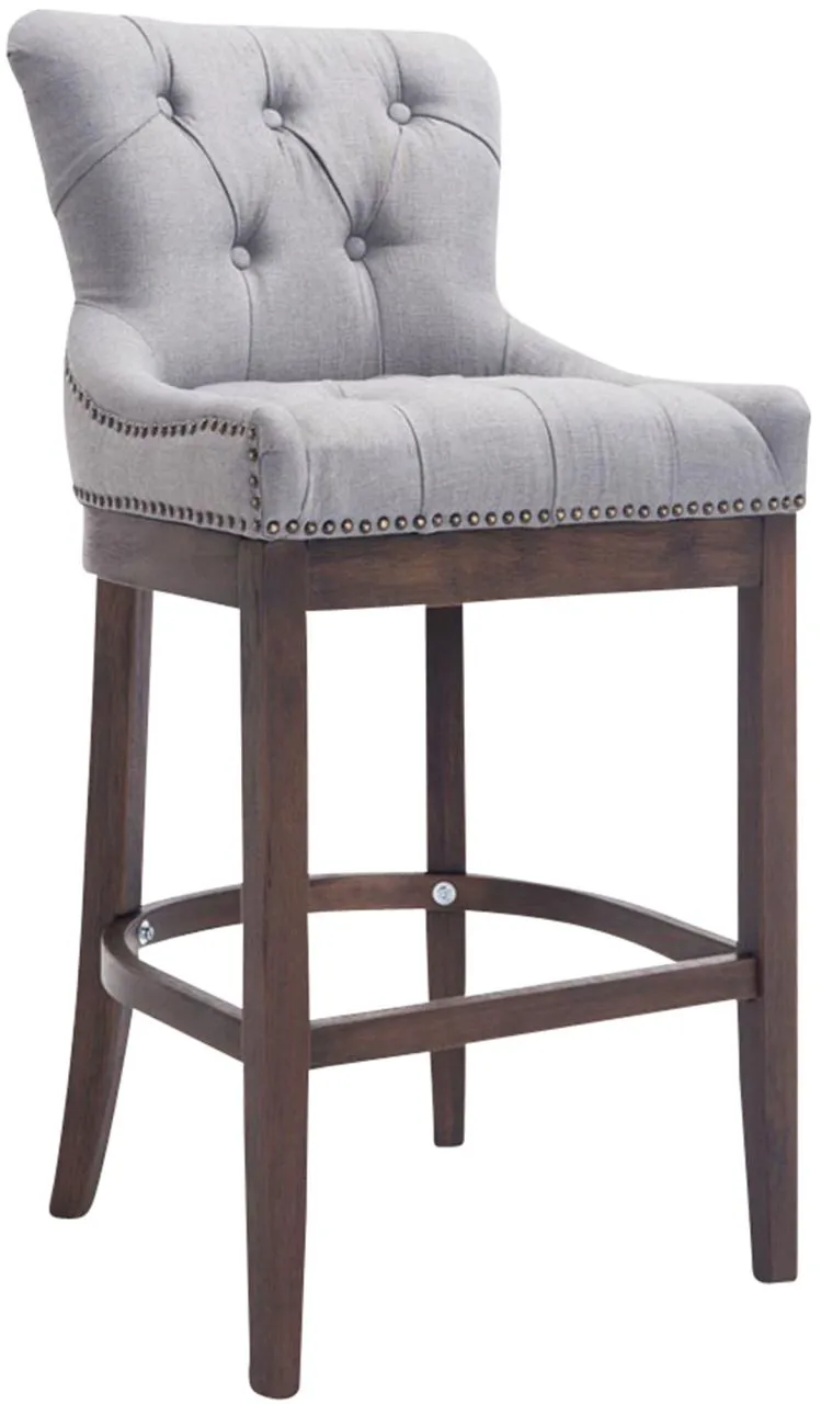 Barhocker Lakewood Stoff, Antik hellgrau