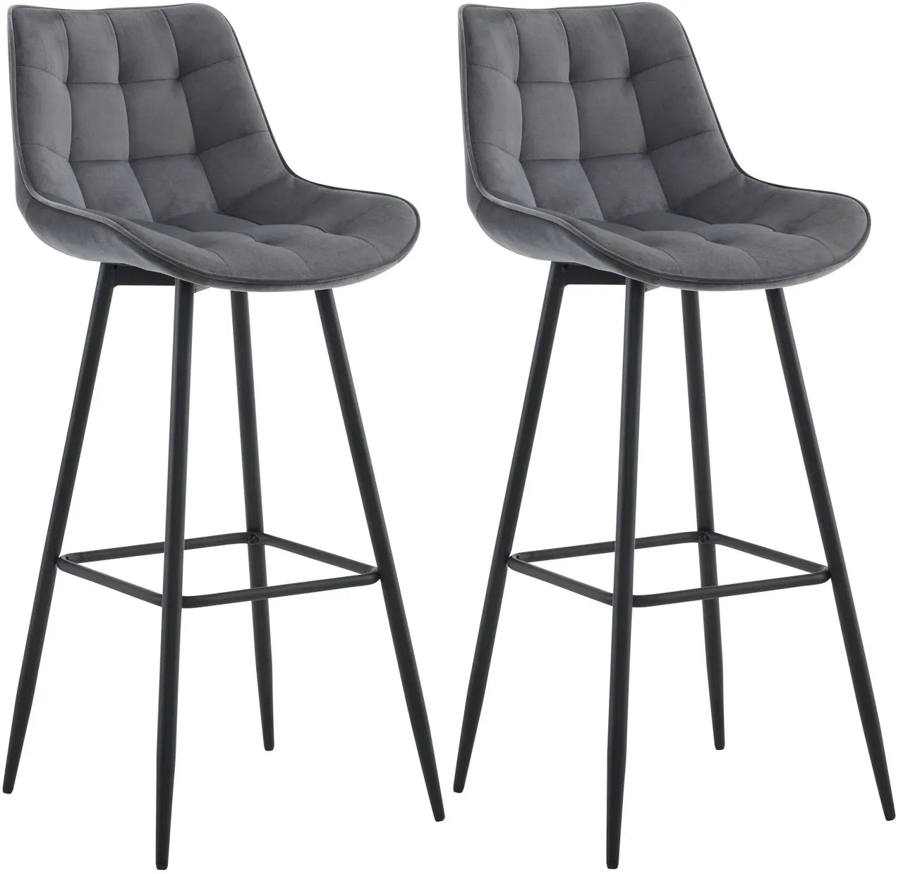 Set Barhocker Dartford dunkelgrau