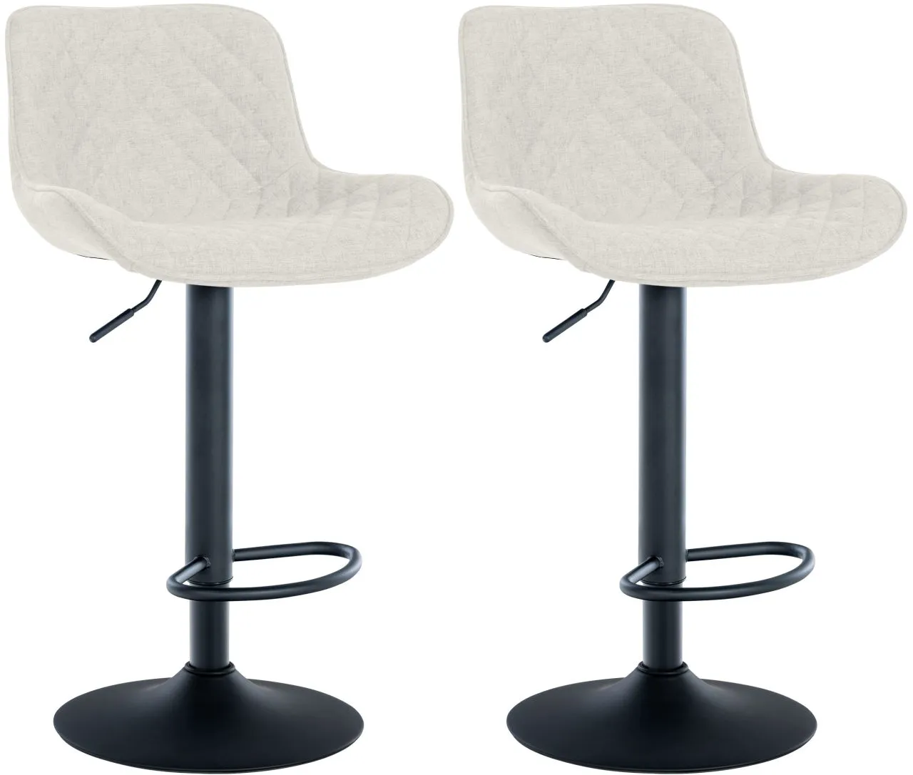 Set Barhocker Minosa Stoff creme