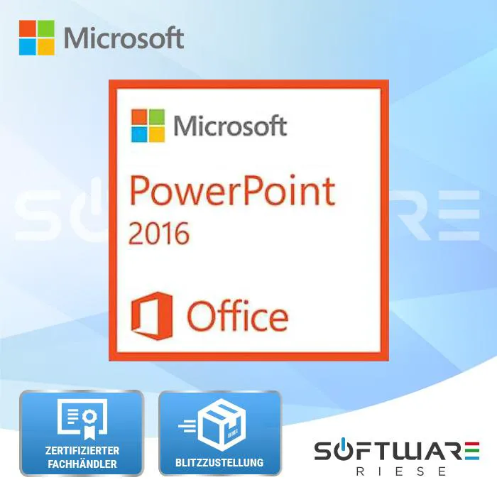 Microsoft PowerPoint 2016 - Sofort-Download - Product Key - Blitzversand | Software-Dealz.de