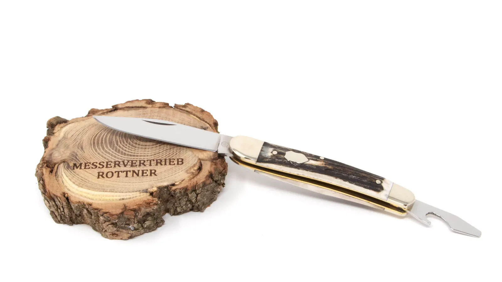 Hartkopf Taschenmesser Hirschhorn mit Kapselheber