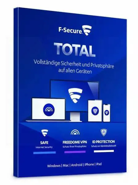 F-Secure Total Security & VPN 2026 (Laufzeit: 2 Jahre / Geräte: 10 Geräte)