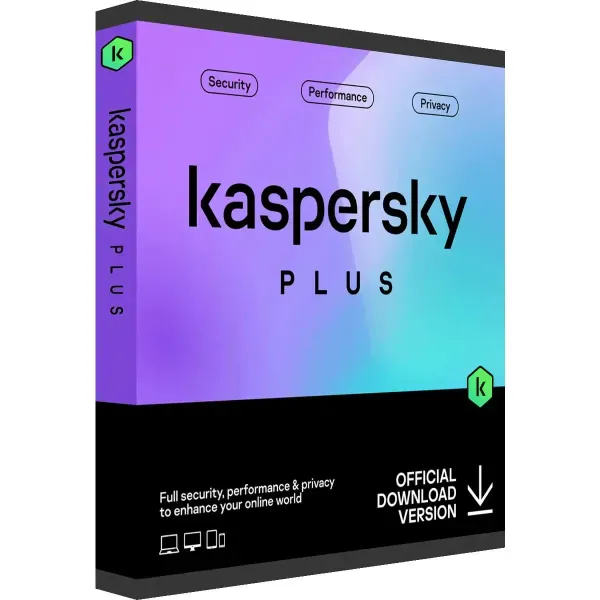 Kaspersky Plus 2026 (Laufzeit: 2 Jahre / Geräte: 5 Geräte)