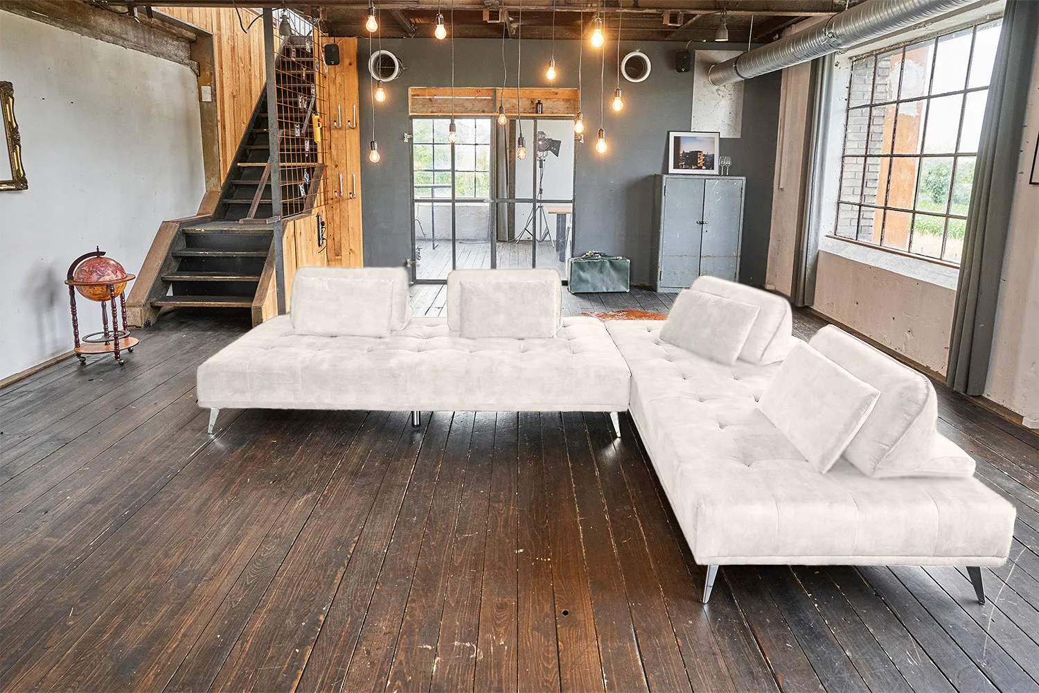 KAWOLA Sofa WIOLO Ecksofa velvet anthrazit