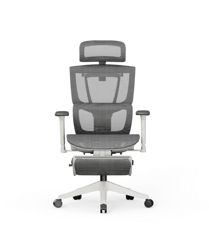 Vielseitig verstellbarer ergonomischer Stuhl mit geteilter Lordosenstütze